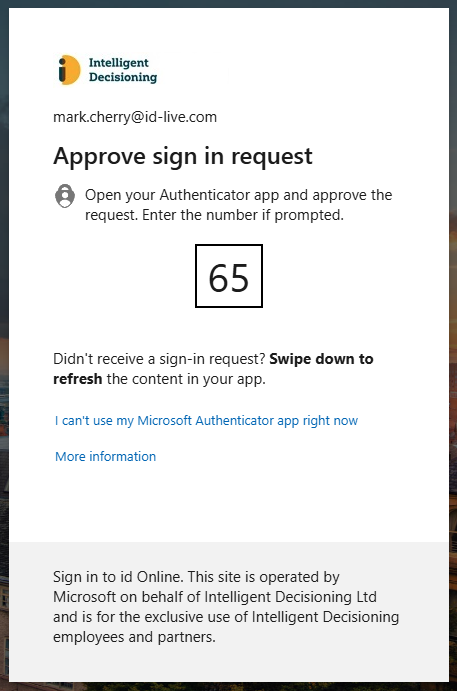 Microsoft Multi Factor Authentication (MFA) Form